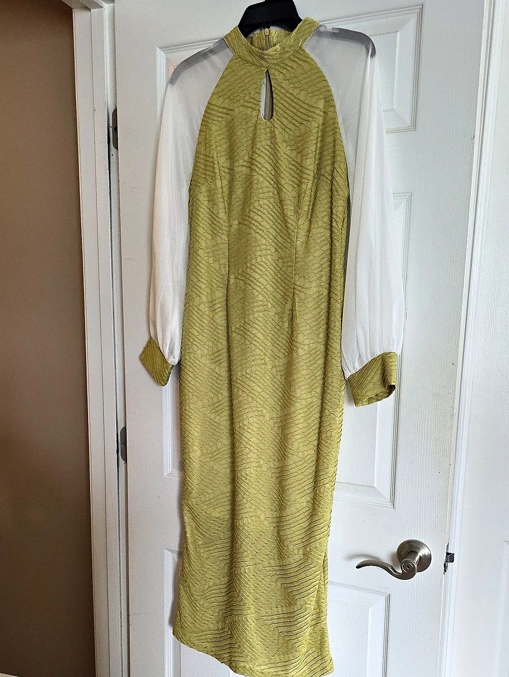 Green & White Maxi Dress - New